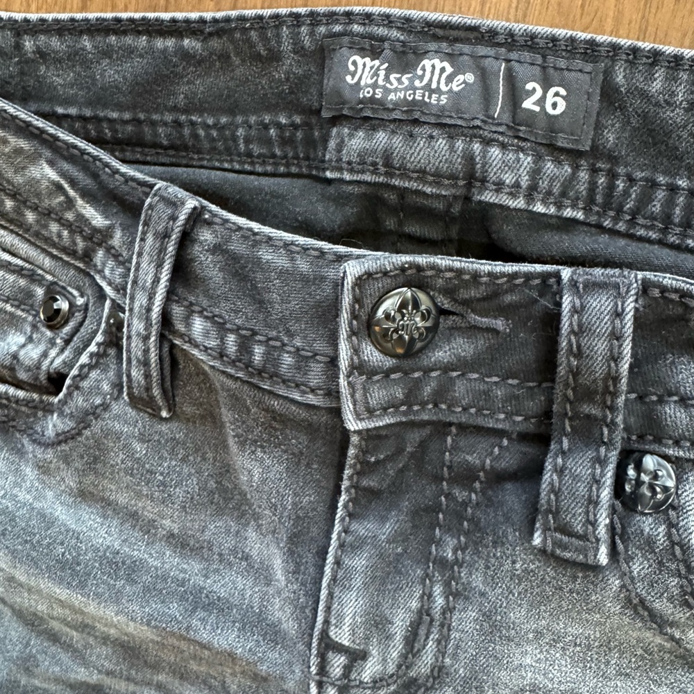 Miss Me Washed Black Jeans